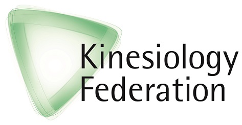 Green triangle logo with the words Kinesiology Federation